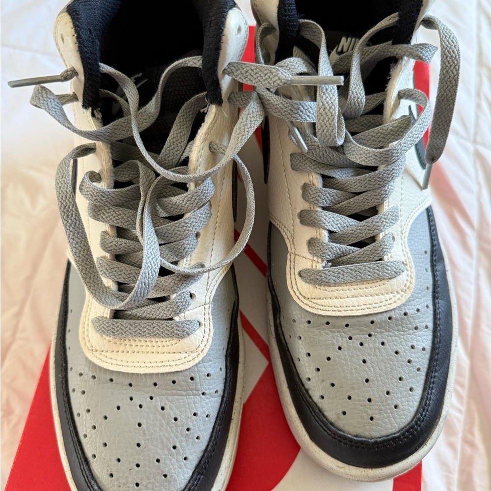 Nike Gray and Black High-Top Sneakers